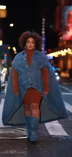 Never Be Basic Denim Cape