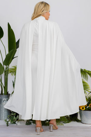 White Cape Dress (multiple colors)