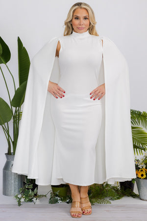Open image in slideshow, White Cape Dress (multiple colors)
