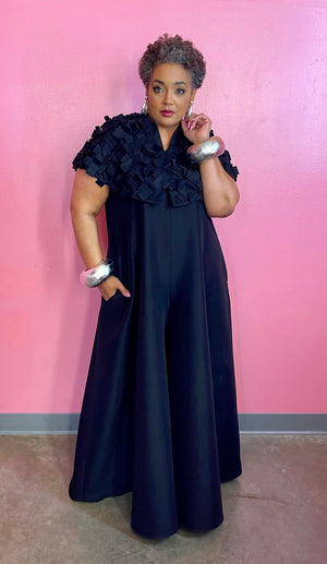 Samuel Dong Pink Jumpsuit Dress (Black, MidnightBlue, & Green)