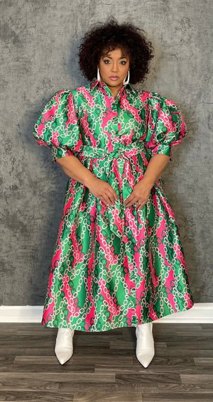 Michelle Pink & Green Brunch Set