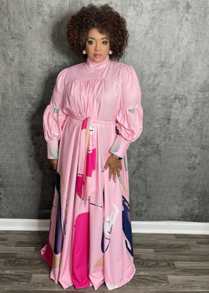 Pink in the Wind Maxi Dress