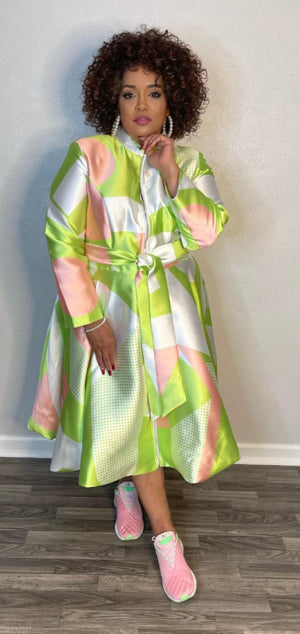 Open image in slideshow, Hint of Pink Dress/Duster

