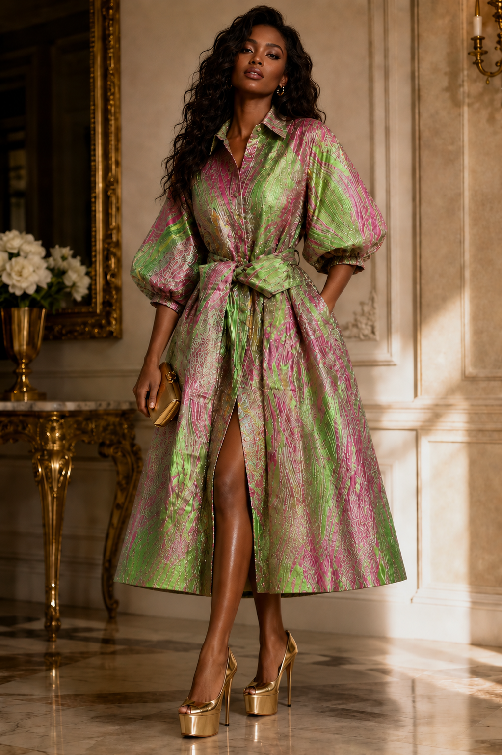 n by nancy pink and green dress N by Nancy stephensfashions