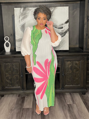 Open image in slideshow, Oh So Pretty Pink &amp; Green Dress
