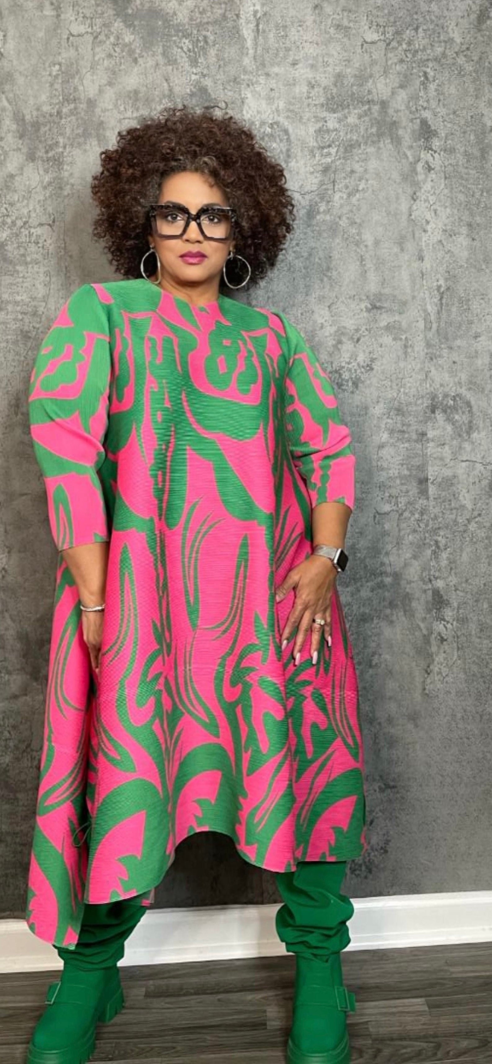Pink & Green Flounce S Pink & Green Flounce S