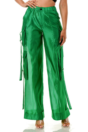 Black Sheer Me The Way Cargo Pants (available in other colors)
