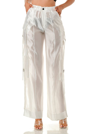 Black Sheer Me The Way Cargo Pants (available in other colors)