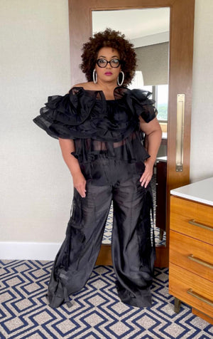 Black Sheer Me The Way Cargo Pants (available in other colors)