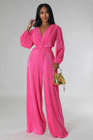 Open image in slideshow, Fuchsia Jumpsuit
