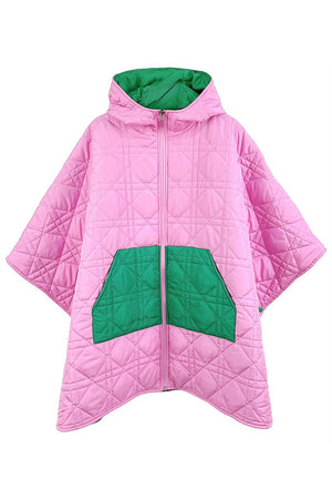 Open image in slideshow, She Puffer Jacket (pink &amp; green, black, navy, burgundy, beige, &amp; sage)
