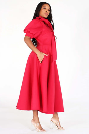 Red Scuba Dress
