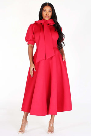 Red Scuba Dress