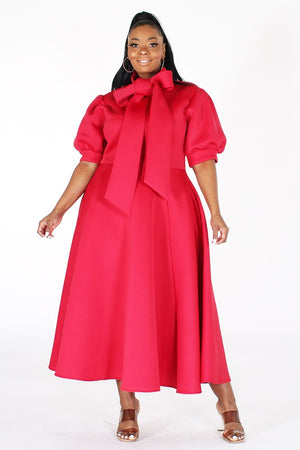 Red Scuba Dress