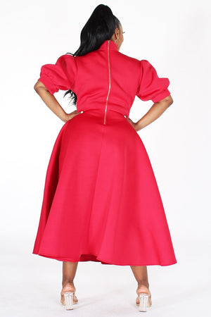 Red Scuba Dress