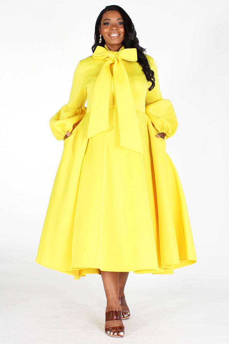 Yellow Scuba Dress M Yellow Scuba Dress M