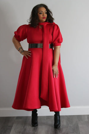 Open image in slideshow, Red Scuba Dress
